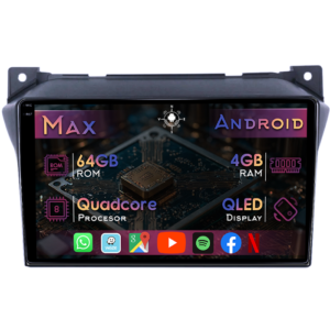 Navigatie dedicata Suzuki Alto 2009-2016, 4GB RAM 64GB ROM, Quad Core, Display 9" QLED 1K, Carplay&Android Auto, Android 14, Suport camere AHD - imagine 1