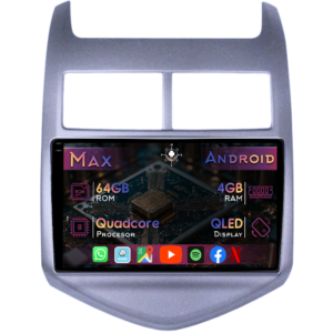 Navigatie dedicata Chevrolet Aveo 2011-2015, 4GB RAM 64GB ROM, Quad Core, Display 9" QLED 1K, Carplay&Android Auto, Android 14, Suport camere AHD - imagine 1