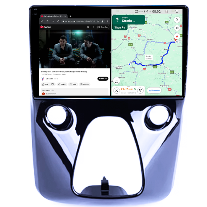 Navigatie dedicata Toyota Aygo 2014-2020, 4GB RAM 64GB ROM, Quad Core, Display 9" QLED 1K, Carplay&Android Auto, Android 14 - imagine 3