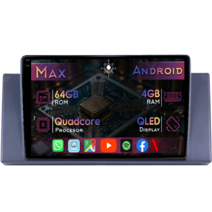 Navigatie dedicata BMW X5 E53 1999-2006, 4GB RAM 64GB ROM, Quad Core, Display 9" QLED 1K, Carplay&Android Auto, Android 14, Suport camere AHD - imagine 1