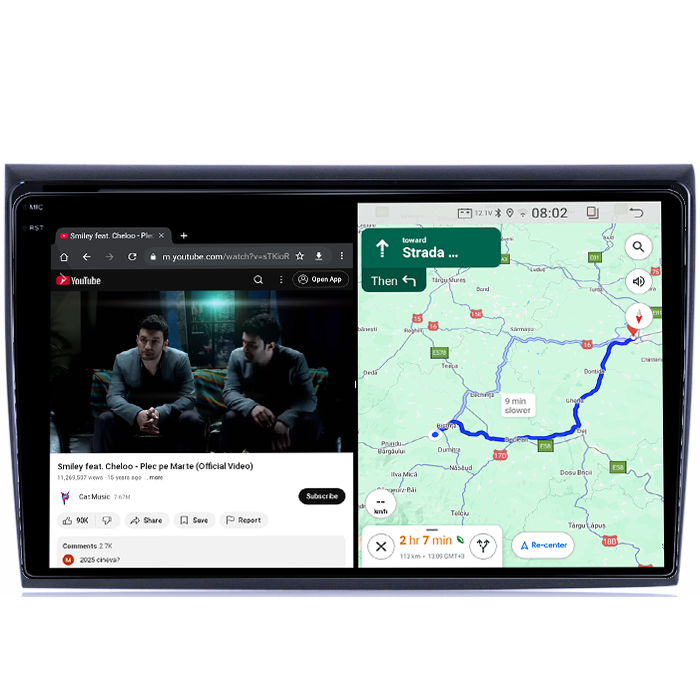 Navigatie dedicata Fiat Bravo 2007-2016, 4GB RAM 64GB ROM, Quad Core, Display 9" QLED 1K, Carplay&Android Auto, Android 14, Suport camere AHD - imagine 3
