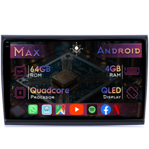 Navigatie dedicata Fiat Bravo 2007-2016, 4GB RAM 64GB ROM, Quad Core, Display 9" QLED 1K, Carplay&Android Auto, Android 14, Suport camere AHD - imagine 1