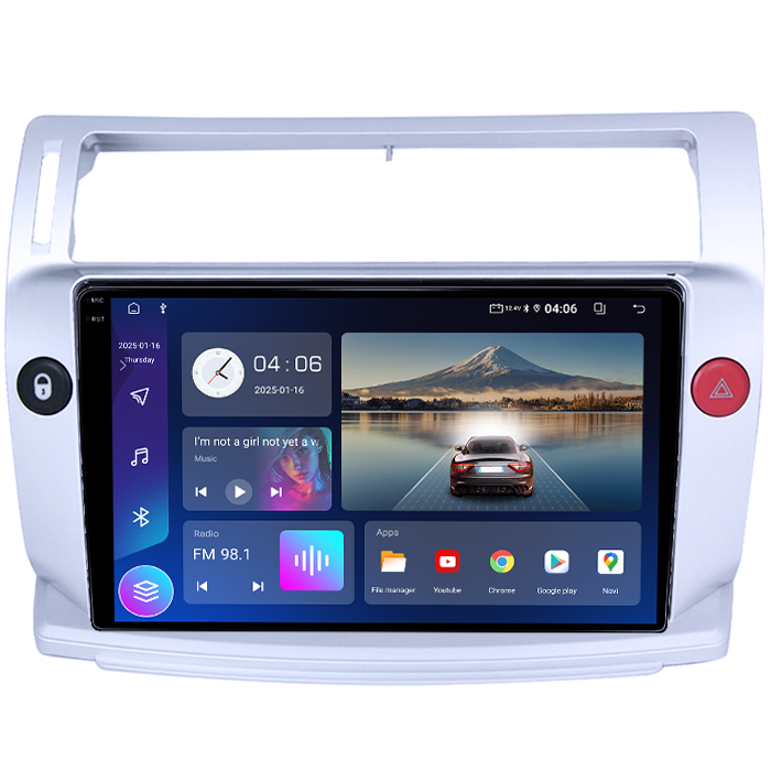 Navigatie dedicata Citroen C4 2004-2009, 4GB RAM 64GB ROM, Quad Core, Display 9" QLED 1K, Carplay&Android Auto, Android 14, Suport camere AHD - imagine 5