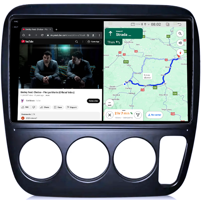 Navigatie dedicata Honda CR-V 1 1998, 4GB RAM 64GB ROM, Quad Core, Display 9" QLED 1K, Carplay&Android Auto, Android 14, Suport camere AHD - imagine 3