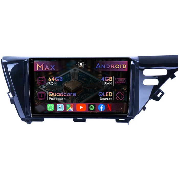Navigatie dedicata Toyota Camry 2017-2020, 4GB RAM 64GB ROM, Quad Core, Display 10" QLED 1K, Carplay&Android Auto, Android 14 - imagine 1