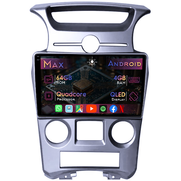 Navigatie dedicata KIA Carens 2007-2011, clima manuala, 4GB RAM 64GB ROM, Quad Core, Display 9" QLED 1K, Carplay&Android Auto, Android 14, Suport camere AHD - imagine 1