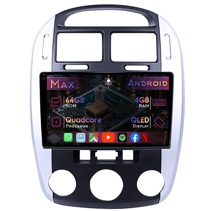 Navigatie dedicata Kia Cerato 2004-2008, 4GB RAM 64GB ROM, Quad Core, Display 9" QLED 1K, Carplay&Android Auto, Android 14, Suport camere AHD - imagine 1