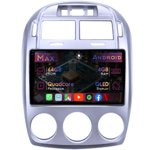 Navigatie dedicata Kia Cerato 2005-2006, 4GB RAM 64GB ROM, Quad Core, Display 9" QLED 1K, Carplay&Android Auto, Android 14, Suport camere AHD - imagine 1