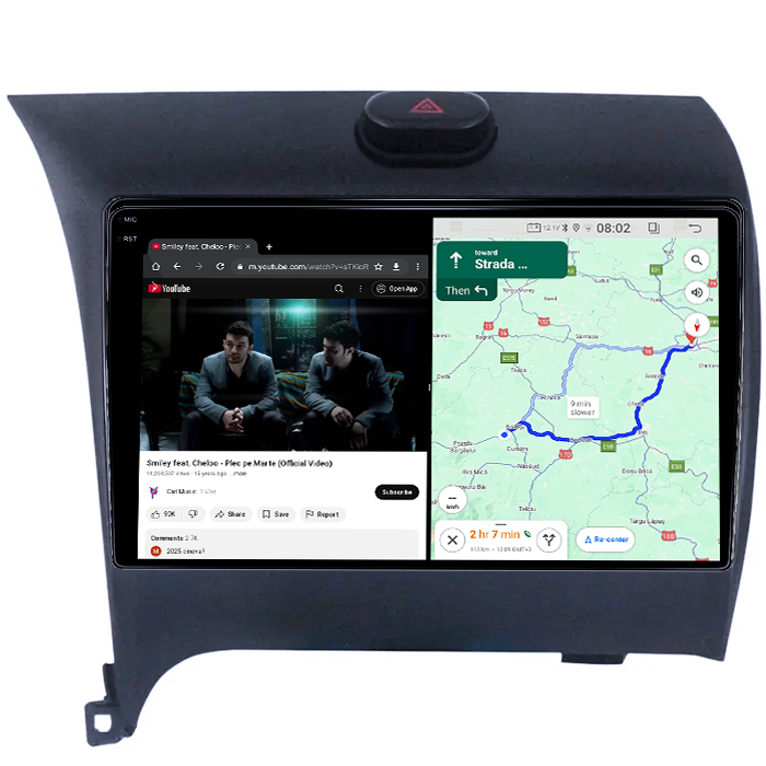Navigatie dedicata Kia Cerato 2013-2017, 4GB RAM 64GB ROM, Quad Core, Display 9" QLED 1K, Carplay&Android Auto, Android 14, Suport camere AHD - imagine 3
