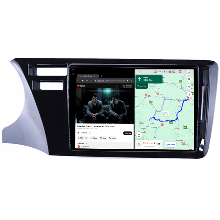 Navigatie dedicata Honda City 2014, 4GB RAM 64GB ROM, Quad Core, Display 9" QLED 1K, Carplay&Android Auto, Android 14, Suport camere AHD - imagine 3
