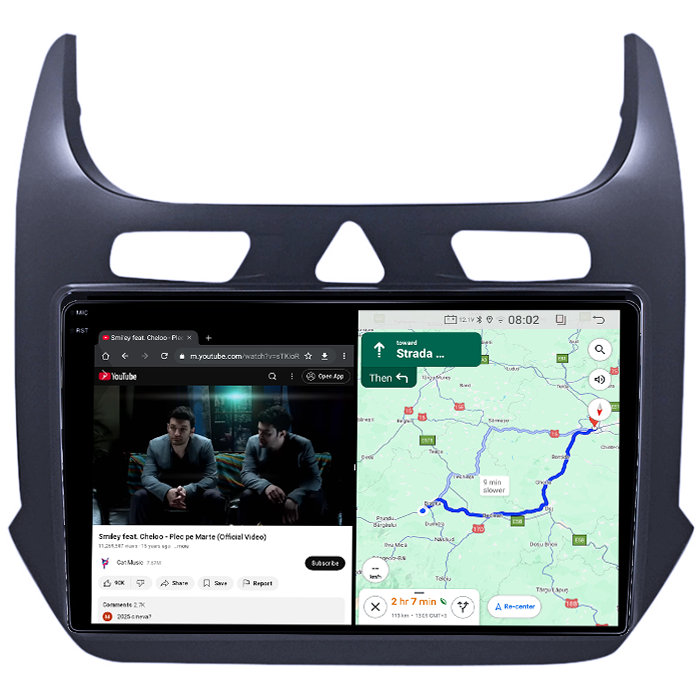 Navigatie dedicata Chevrolet Cobalt 2011-2018, 4GB RAM 64GB ROM, Quad Core, Display 9" QLED 1K, Carplay&Android Auto, Android 14, Suport camere AHD - imagine 3