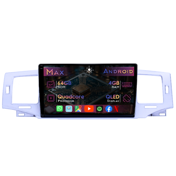 Navigatie dedicata Toyota Corolla 9 E120 2004-2006, 4GB RAM 64GB ROM, Quad Core, Display 9" QLED 1K, Carplay&Android Auto, Android 14