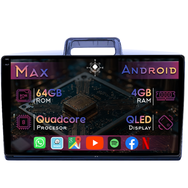 Navigatie dedicata Toyota Corolla Axio 2015-2017, 4GB RAM 64GB ROM, Quad Core, Display 9" QLED 1K, Carplay&Android Auto, Android 14