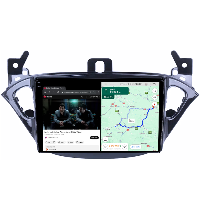 Navigatie dedicata Opel Corsa E 2014-2019, 4GB RAM 64GB ROM, Quad Core, Display 9" QLED 1K, Carplay&Android Auto, Android 14, Suport camere AHD - imagine 3
