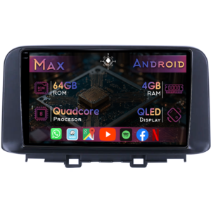 Navigatie dedicata Hyundai Encino 2018-2020, 4GB RAM 64GB ROM, Quad Core, Display 9" QLED 1K, Carplay&Android Auto, Android 14, Suport camere AHD - imagine 1