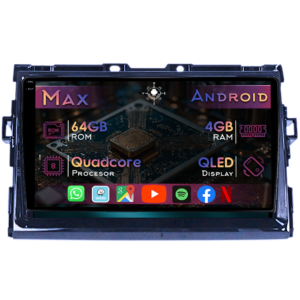 Navigatie dedicata Toyota Estima 2006-2012, 4GB RAM 64GB ROM, Quad Core, Display 9" QLED 1K, Carplay&Android Auto, Android 14 - imagine 1