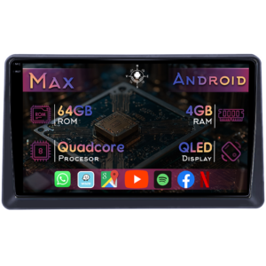 Navigatie dedicata Renault Express 2021+, 4GB RAM 64GB ROM, Quad Core, Display 9" QLED 1K, Carplay&Android Auto, Android 14, Suport camere AHD - imagine 1
