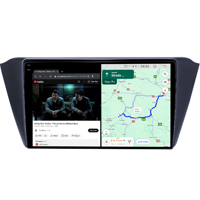 Navigatie dedicata Skoda Fabia 3 2014-2021, 4GB RAM 64GB ROM, Quad Core, Display 9" QLED 1K, Carplay&Android Auto, Android 14, Suport camere AHD - imagine 4
