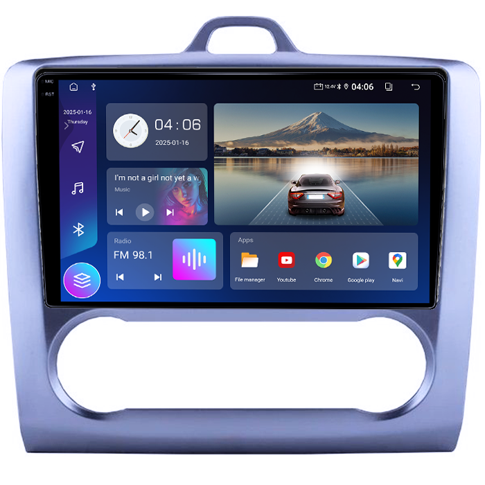 Navigatie dedicata Ford Focus 2 2004-2011, Clima Automata, 4GB RAM 64GB ROM, Quad Core, Display 9" QLED 1K, Carplay&Android Auto, Android 14, Suport camere AHD - imagine 5