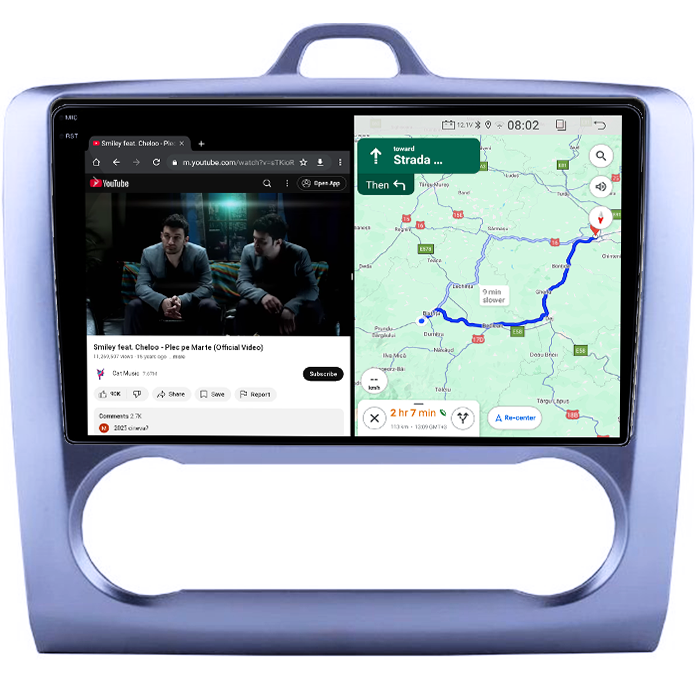 Navigatie dedicata Ford Focus 2 2004-2011, Clima Automata, 4GB RAM 64GB ROM, Quad Core, Display 9" QLED 1K, Carplay&Android Auto, Android 14, Suport camere AHD - imagine 4
