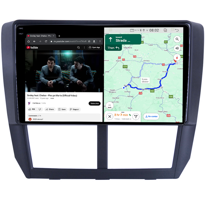 Navigatie dedicata Subaru Impreza / XV / WRX 2007-2014, 4GB RAM 64GB ROM, Quad Core, Display 9" QLED 1K, Carplay&Android Auto, Android 14 - imagine 3