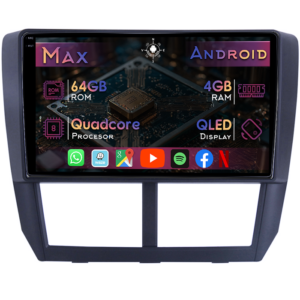 Navigatie dedicata Subaru Impreza / XV / WRX 2007-2014, 4GB RAM 64GB ROM, Quad Core, Display 9" QLED 1K, Carplay&Android Auto, Android 14 - imagine 1