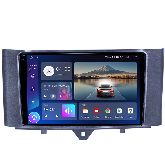 Navigatie dedicata Smart Fortwo 2011-2014, 4GB RAM 64GB ROM, Quad Core, Display 9" QLED 1K, Carplay&Android Auto, Android 14, Suport camere AHD - imagine 5