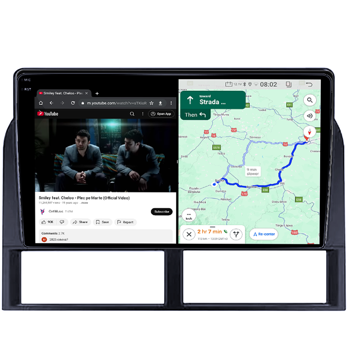 Navigatie dedicata Jeep Grand Cherokee 1999-2005, 4GB RAM 64GB ROM, Quad Core, Display 9" QLED 1K, Carplay&Android Auto, Android 14, Suport camere AHD - imagine 3