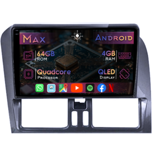 Navigatie dedicata Volvo XC60 1 2008-2017, 4GB RAM 64GB ROM, Quad Core, Display 9" QLED 1K, Carplay&Android Auto, Android 14, Suport camere AHD - imagine 1