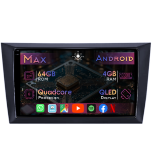 Navigatie dedicata Volkswagen Golf 6 2008-2013, 4GB RAM 64GB ROM, Quad Core, Display 9" QLED 1K, Carplay&Android Auto, Android 14, Suport camere AHD - imagine 1