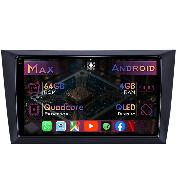 Navigatie dedicata Volkswagen Golf 6 2008-2013, 4GB RAM 64GB ROM, Quad Core, Display 9" QLED 1K, Carplay&Android Auto, Android 14, Suport camere AHD - imagine 1