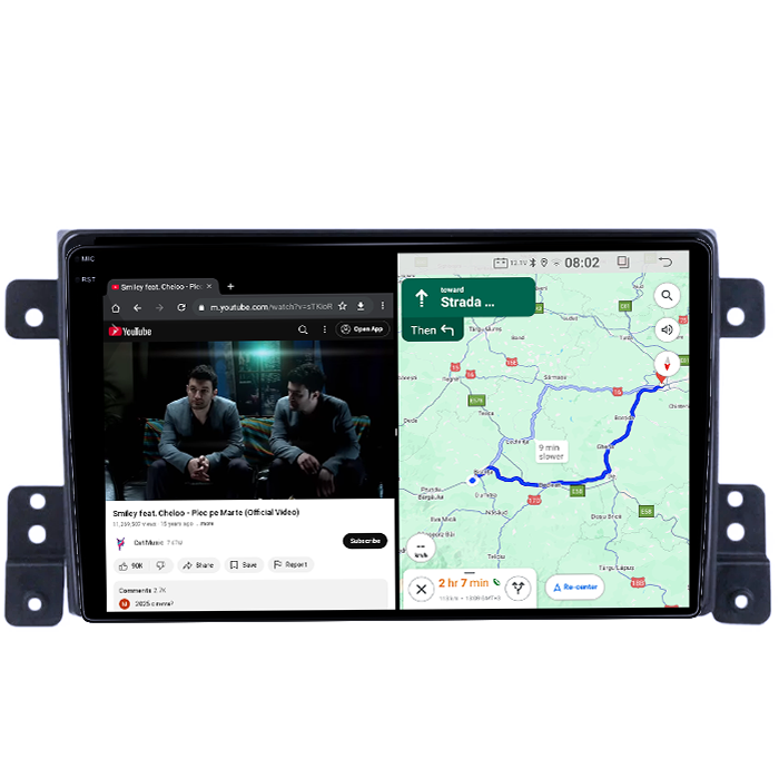 Navigatie dedicata Suzuki Grand Vitara 2 2005-2015, 4GB RAM 64GB ROM, Quad Core, Display 9" QLED 1K, Carplay&Android Auto, Android 14, Suport camere AHD - imagine 3