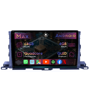 Navigatie dedicata Toyota Highlander 2014-2018, 4GB RAM 64GB ROM, Quad Core, Display 9" QLED 1K, Carplay&Android Auto, Android 14 - imagine 1