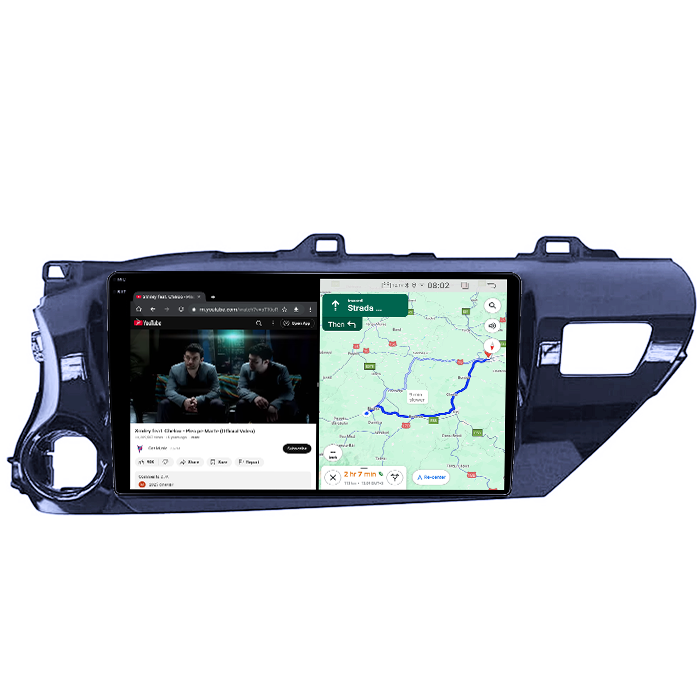 Navigatie dedicata Toyota Hilux 8 2015+, 4GB RAM 64GB ROM, Quad Core, Display 10" QLED 1K, Carplay&Android Auto, Android 14 - imagine 4