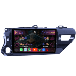 Navigatie dedicata Toyota Hilux 8 2015+, 4GB RAM 64GB ROM, Quad Core, Display 10" QLED 1K, Carplay&Android Auto, Android 14 - imagine 1
