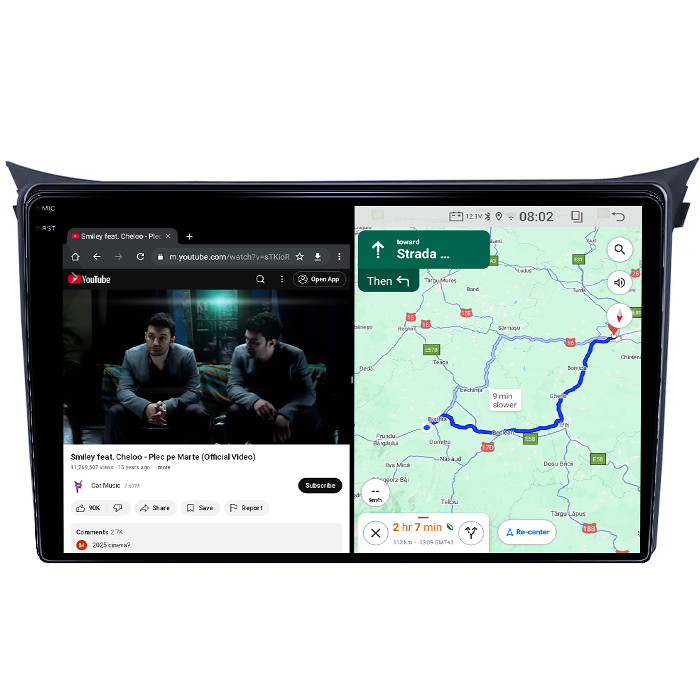 Navigatie dedicata Hyundai I30 2011-2017, 4GB RAM 64GB ROM, Quad Core, Display 9" QLED 1K, Carplay&Android Auto, Android 14, Suport camere AHD - imagine 3