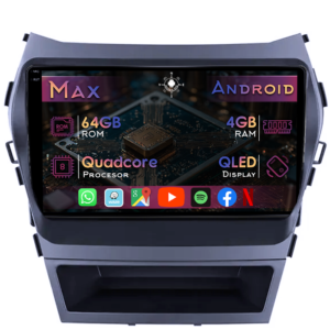 Navigatie dedicata Hyundai IX45 2013-2017, 4GB RAM 64GB ROM, Quad Core, Display 9" QLED 1K, Carplay&Android Auto, Android 14, Suport camere AHD - imagine 1