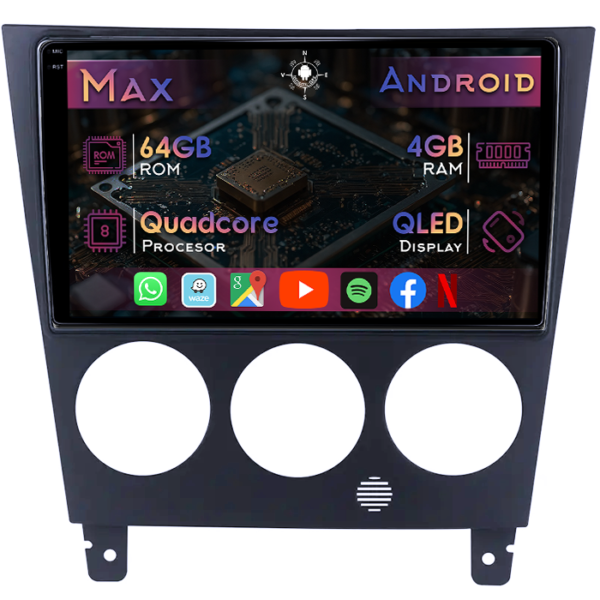 Navigatie dedicata Subaru Impreza 2002-2007, 4GB RAM 64GB ROM, Quad Core, Display 9" QLED 1K, Carplay&Android Auto, Android 14, Suport camere AHD