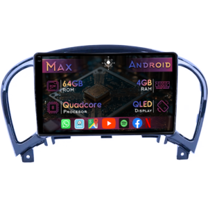 Navigatie dedicata Nissan Juke 2010-2014, 4GB RAM 64GB ROM, Quad Core, Display 9" QLED 1K, Carplay&Android Auto, Android 14, Suport camere AHD - imagine 1