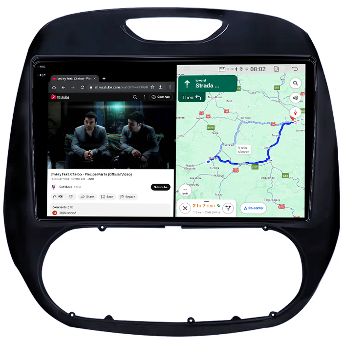 Navigatie dedicata Renault Kaptur 2016-2019, 4GB RAM 64GB ROM, Quad Core, Display 9" QLED 1K, Carplay&Android Auto, Android 14, Suport camere AHD - imagine 3