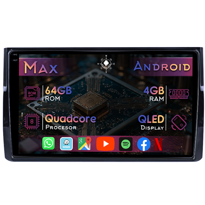 Navigatie dedicata Skoda Kodiaq 2016+, 4GB RAM 64GB ROM, Quad Core, Display 10" QLED 1K, Carplay&Android Auto, Android 14, Suport camere AHD - imagine 1