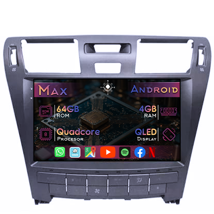 Navigatie dedicata Lexus LS460/LS600 2006-2011, 4GB RAM 64GB ROM, Quad Core, Display 10" QLED 1K, Carplay&Android Auto, Android 14 - imagine 1