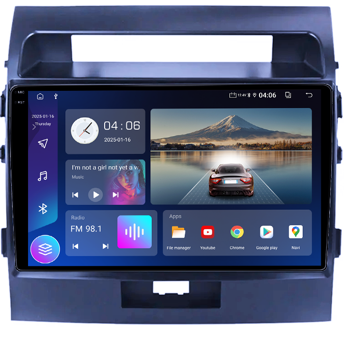 Navigatie dedicata Toyota Land Cruiser J200 2008-2015, 4GB RAM 64GB ROM, Quad Core, Display 10" QLED 1K, Carplay&Android Auto - imagine 5