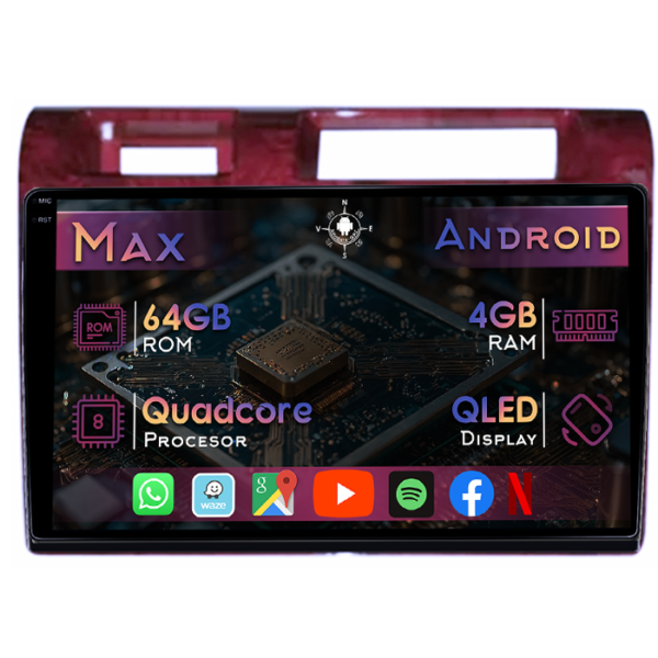 Navigatie dedicata Toyota Land Cruiser LC 2007-2020, Maro, 4GB RAM 64GB ROM, Quad Core, Display 9" QLED 1K, Carplay&Android Auto