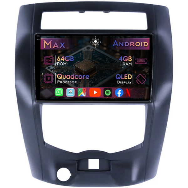 Navigatie dedicata Nissan Livina 2007-2016, 4GB RAM 64GB ROM, Quad Core, Display 10" QLED 1K, Carplay&Android Auto, Android 14, Suport camere AHD