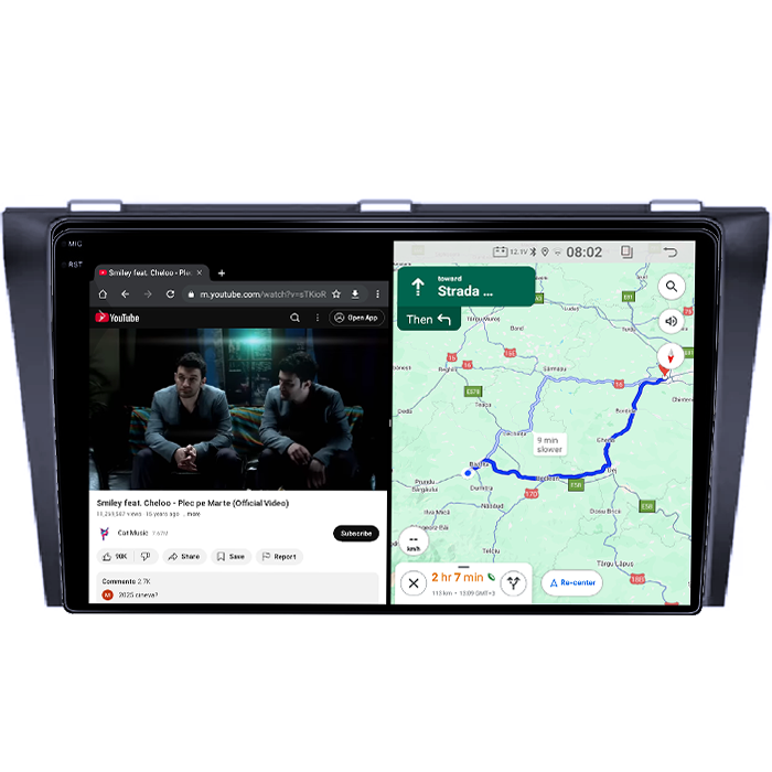 Navigatie dedicata Mazda 3 2004-2009, 4GB RAM 64GB ROM, Quad Core, Display 9" QLED 1K, Carplay&Android Auto, Android 14, Suport camere AHD - imagine 5