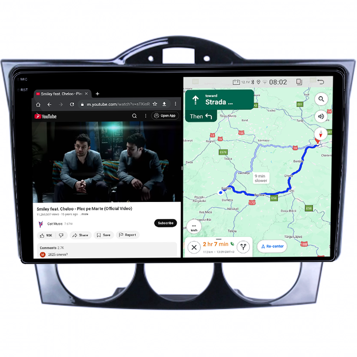 Navigatie dedicata Mazda RX-8 2008-2021, 4GB RAM 64GB ROM, Quad Core, Display 9" QLED 1K, Carplay&Android Auto, Android 14, Suport camere AHD - imagine 3