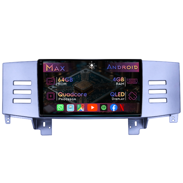 Navigatie dedicata Toyota Mark 2004-2009, 4GB RAM 64GB ROM, Quad Core, Display 9" QLED 1K, Carplay&Android Auto, Android 14