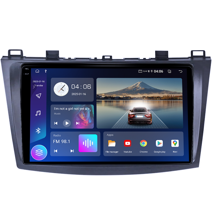 Navigatie dedicata Mazda 3 2009-2013, 4GB RAM 64GB ROM, Quad Core, Display 9" QLED 1K, Carplay&Android Auto, Android 14, Suport camere AHD - imagine 4