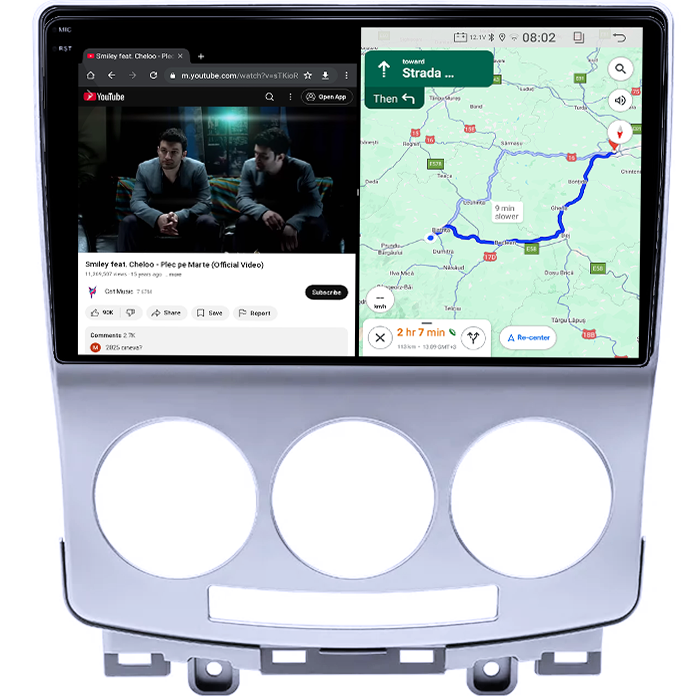 Navigatie dedicata Mazda 5 2005-2010, 4GB RAM 64GB ROM, Quad Core, Display 9" QLED 1K, Carplay&Android Auto, Android 14, Suport camere AHD - imagine 4